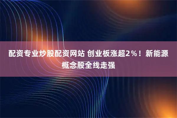 配资专业炒股配资网站 创业板涨超2%!新能源概念股全线走强